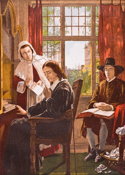 John Milton dictating 